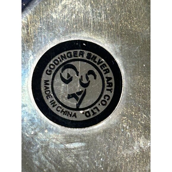 Godinger Silver Art Co Candle Holder Centerpiece Flower Frog Bowl 3 Arm Candelab - Picture 2 of 9